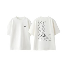 Thewert Prıson Break 12 Tasarım Sırt Baskılı Pamuk Beyaz Oversize T-shirt