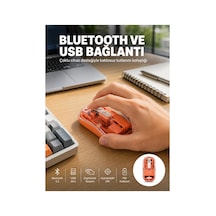 Kablosuz Bluetooth Mouse Şık Ve Sessiz Ofis Tasarımı Yeni Nesil Düz Renk Diğer