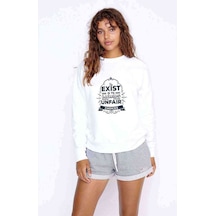 The Oa Choices Baskılı Beyaz Kadın Sweatshirt