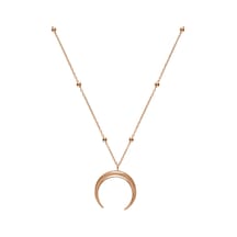 Kuyumcudukkani Top Zincirli"boynuz İfadeli"kolye -37307-r Rose Gold