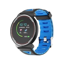 St1 Akıllı Saat Bluetooth Android Uyumlu Nabız Ölçer Mavi