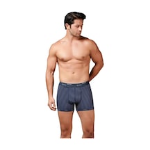Gümüş Erkek Çizgili Likralı Spor Boxer 3114 001