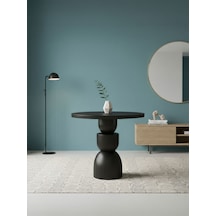 Orbis Yuvarlak Ahşap Yemek Masası 100x100 Siyah