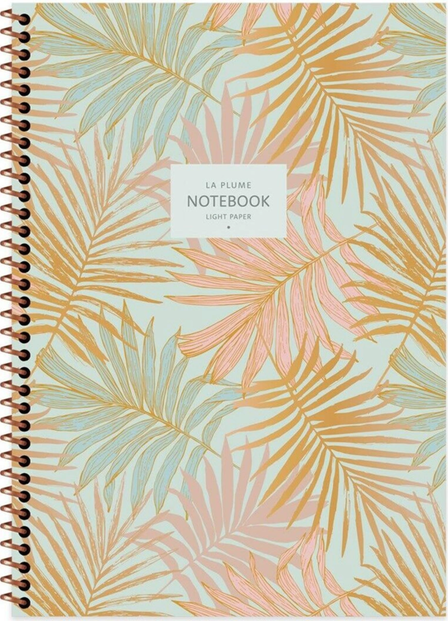 Keskin Color La Plume Leaves Spiralli Turuncu Karton Kapak 80 Yaprak A4 Kareli Defter