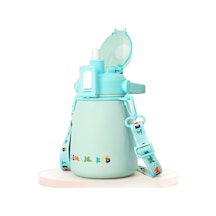 Paslanmaz Çelik Büyük Göbekli Çocuk Termos Bardağı - Anaokulu Ve İlkokul İçin Dayanıklı Ve Sağlıklı Su Matarası, Geniş Kapasiteli Çelik Termos, Çocuklar İçin Pratik Ve Güvenli İçecek Kabı MAvi