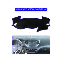 Hyundai Tucson 2016-2018torpido Koruma Halısı Mavi Kenar