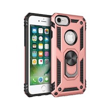 Apple, Uyumlu iPhone 7 Kılıf Sofya Yüzüklü Silikon Kapak - Rose