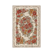 Kartela Halı Karabağ Halı Jüt Taban Dokuma Halı Bej - 180 X 270 Cm