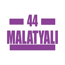 44 Malatyalı Araba Sticker 17x17 Cm Mor