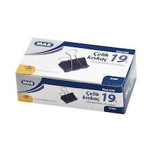 Mas Omega Çelik Kıskaç 19mm Siyah 12li