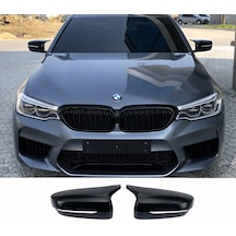 Bmw 5 Serisi G30 2017+ Yarasa Ayna Kapağı Parlak Siyah Sportif Yan Ayna Kaplaması