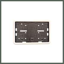 Bezos Çerçeveli Motor Plakalık Plaka Altlığı Beyaz 17x26 Cm Bzstk