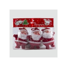 3 - 709 - Lü Noel Baba Yılb Ağaç Süsü - Kmrsfres - - Kırmızı Diğer
