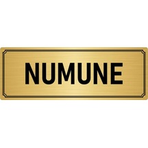 Metal Yönlendirme Levhası, Departman Kapı İsimliği Numune 10x20 cm Altın Renk