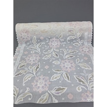 Pvc Küpür Dantel Raf Ve Dolap Örtüsü Runner Pembe Kpr1123p 50 X 100