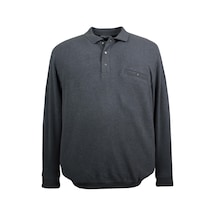Erkek Büyük Beden Geniş Kalıp Polo Yaka Selanik Sweat Antrasit Cp 001