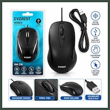Bezos Kablolu Usb Işıklı Optik Mouse 1200 Dpı Nhr