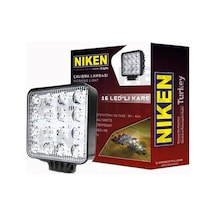 Niken Çalışma Lambası Off Road Sis Farı Lambası 16 Ledli Kare 16 Ledli