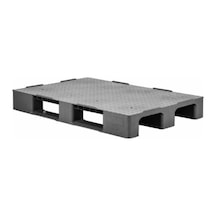 Plastik Palet Pul Desen Gri (Euro) Yük Taşıma Paleti 80X120X15 Cm