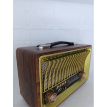 Klasik Radyo Bluetooth Hoparlör Fm Radyo Usb Tf Aux Ses Bombası Müzik Çalar Mp3 Çalar - Yeşil- Tek E