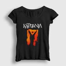 Presmono Kadın Discouraged Ones Katatonia T-shirt Siyah