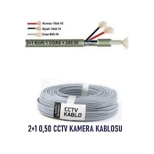 250 Metre 2+1 Cctv 0.50mm Kamera Kablosu 250mt