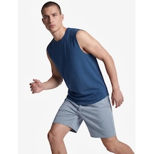 Koton Dikiş Detaylı Pamuklu Kolsuz Bisiklet Yaka Basic Spor Atlet Lacivert 6sam30038nk
