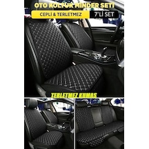 Hyundai Coupe Terletmez Kumaş Minterletmez Kumaş 7 Parça Full Takım Siyah-beyaz