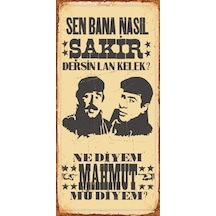 çiçek abbas yeşilçam (10 CM X 20 CM) mini retro ahşap poster