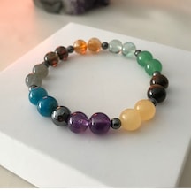 Zarmanstore Doğal Taş Öğrenci Başarı Bilekliği Çok Renkli