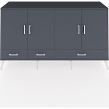 Kronos Konsol 6 Raflı 3 Çekmeceli 4 Kapaklı 176x59x99 Antrasit-an Antrasit-antrasit