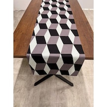 Kare Desenli Runner 40 X 140 Renkli