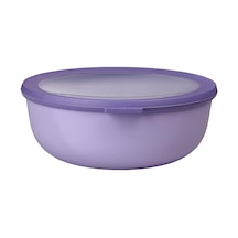 Multi Bowl Cirqula Round - Kapaklı Saklama Kabı - Buzdolabı İçin Hava Geçirmez Saklama Kutusu Olarak Uygundur, Mikrodalga Fırın Ve Saklama Kabı Olarak - 2250 Ml - Nordic Lilac
