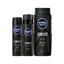 Men Erkek Deep Dimension Bakım Seti, Sprey Deodorant 150 Ml,tıraş Jeli 200 Ml Ve Duş Jeli 500 Ml, Uzun Süren Ferahlık