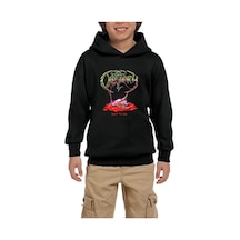 Zepplin Giyim Obituary Life To Die Siyah Çocuk Kapşonlu Sweatshirt