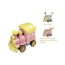 Oyuncak Tren Işıklı Sesli Bas Gitsin 14cm - Pembe - 8068a Lisinya