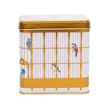Ayrex Bird Cage Desenli Kare Metal Saklama Kabı 12x12 Cm Bird Cage Diğer