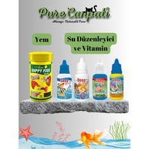 Tropikal Balık Yemi,su Düzenleyici Ve Vitamin Seti