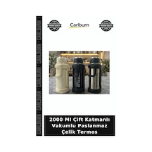 2000 Ml Çift Katmanlı Vakumlu Paslanmaz Çelik Termos Seyahat Aksesuarı İçecek Kabı Kamp Matarası Çok Renkli