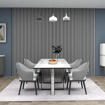 Tr Akustik Mdf Duvar Paneli Akupanel Duvar Dekor Profili Ses Yalıtım Ve Dekor Çıtası 61x278 Cm Gri Diğer