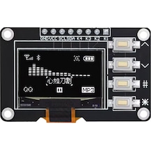 0.96 İnç 128x64 I2c Oled Ekran Modülü - 4 Butonlu Ssd1315 Beyaz Grafik Lcd Ekran Arduino Uyumlu