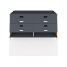 Kronos Konsol 8 Çekmeceli 176x59x99 Çam-antrasit Çam-antrasit