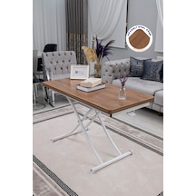 Juppo Üst Tabla Mdf Ceviz Oval Köşe Alt Beyaz İçe K