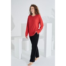 Etoile 98405 Kadın %100 Pamuk Pijama Takımı Kırmızı Çok Renkli Etoile 98405 Kadın %100 Pamuk Pijama Takımı Kırmızı Çok Renkli