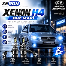 Hyundai Accent Era Xenon H4 Buz Mavi Led Far Ampulü 12v - 2 Adet Yüksek Aydınlatma Kolay Montaj