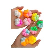 4 Adet Sukuşi Set Renkli Mini Squishy Kedi Patisi Taba Sukuşi Elastik Jel Stres Oyuncağı Diğer