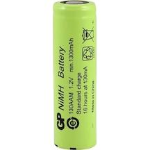Gp 1.2 Volt 1300 Ma Düz-kafa Şarjlı Kalem Pil 130aam