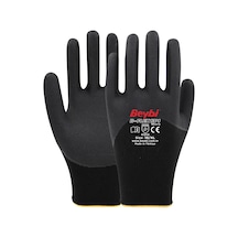 B-flex134 Micro Köpük Nitril Eldiven Gri Siyah