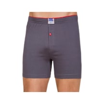 Erkek Gri 3 Adet Penye Boxer Gri