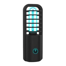 Ulzyvf Taşınabilir Şarj Edilebilir Uv Temizleme Lambası - Ev, Araç, Ofis İçin 360 Hijyen, Siyah Siyah